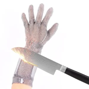 15cm Long Chainmail Meatl Glove Ambidextrous Cutting Gloves Cut Proof Gloves Cut Resistant Gloves