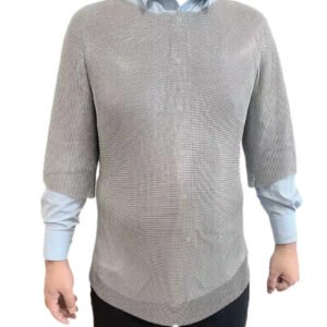 Chainmail Shirt Stainless Steel 3.81mm Rings Butted Half Sleeve Shirt Medieval Chain Mail Replica Armor