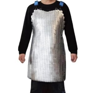 Aluminium Chainmail Cut Resistant Apron Adjustable Shoulder Strap