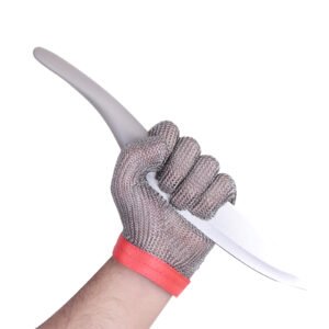 Chainmail Gloves for Butchers Ambidextrous Cutting Meat Food Grade Stainless Steel Mesh