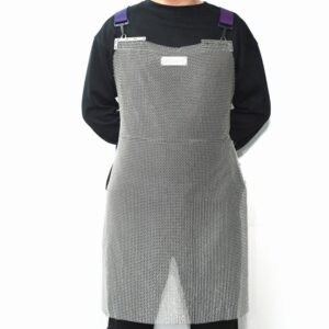 Chainmail Apron for Butcher Cut Resistant Food Grade Adjustable Strap